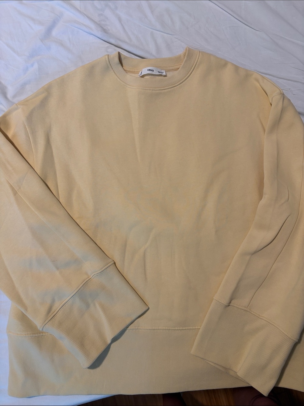 Mango Crewneck Sweatshirt in Butter Yellow